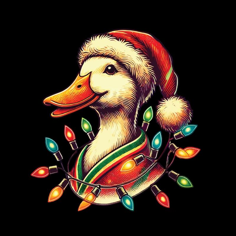 funny Christmas duck duck lover design