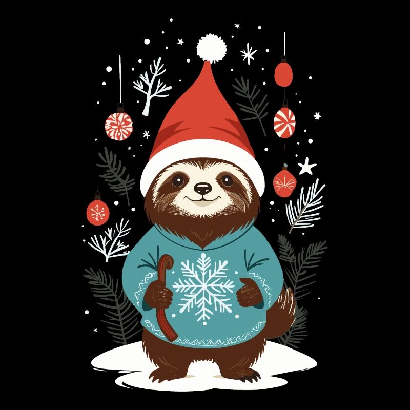Cozy Christmas Sloth Style