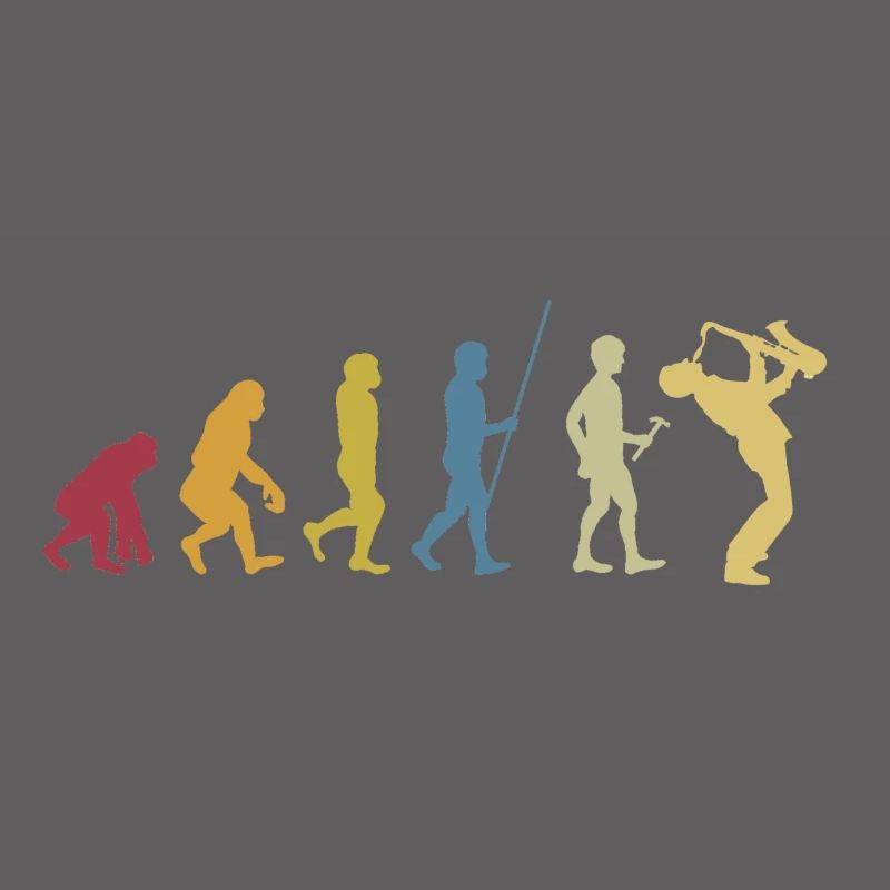 Saxophone Player Evolution Jazz Gift