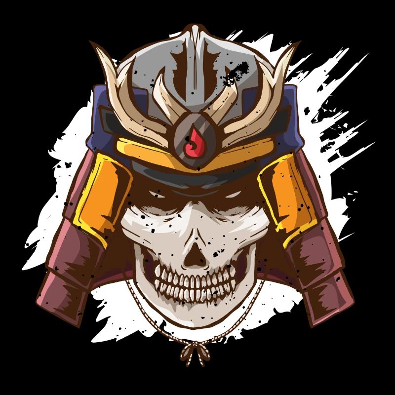 Samurai helmet armor skeleton helmet warrior fallen