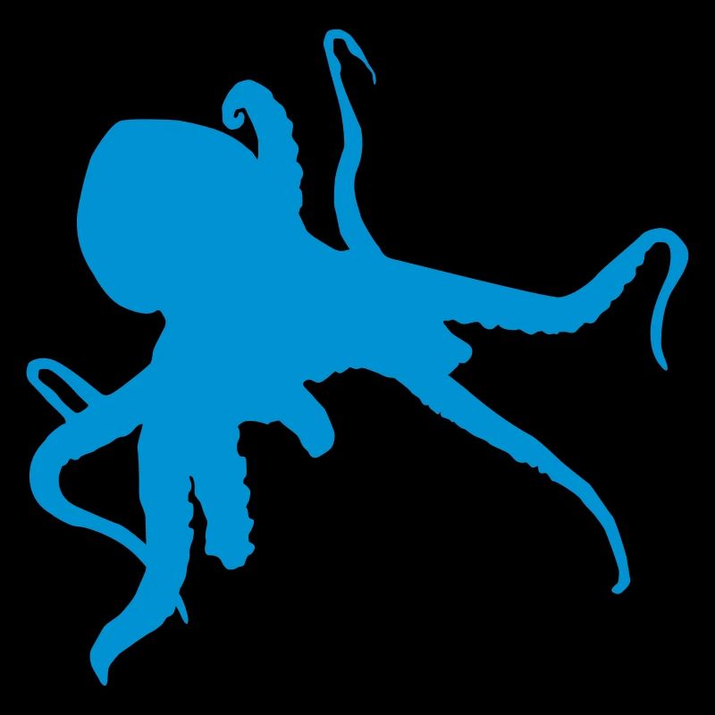 Kraken octopus squid black vector