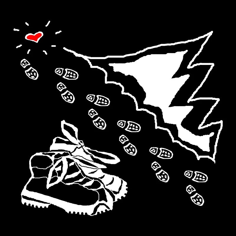Empreinte de chaussures de montagne de randonnée