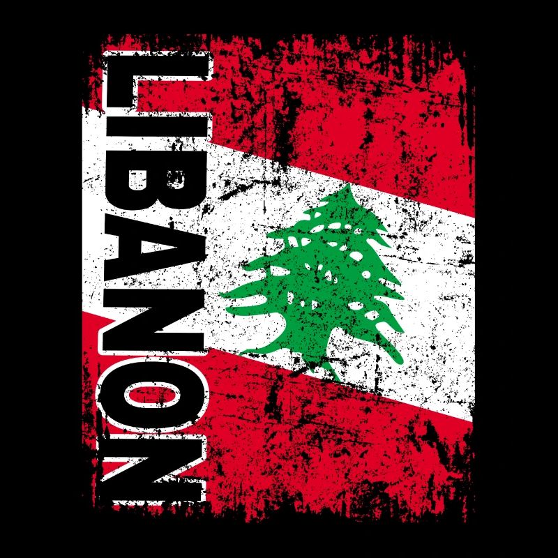 DRAPEAU LIBAN drapeau libanais grand rétro