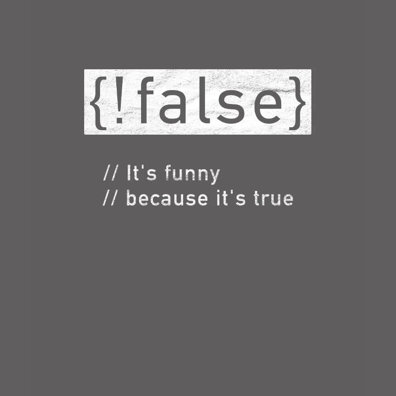 Programmer hacker Nerd Geek! False is true