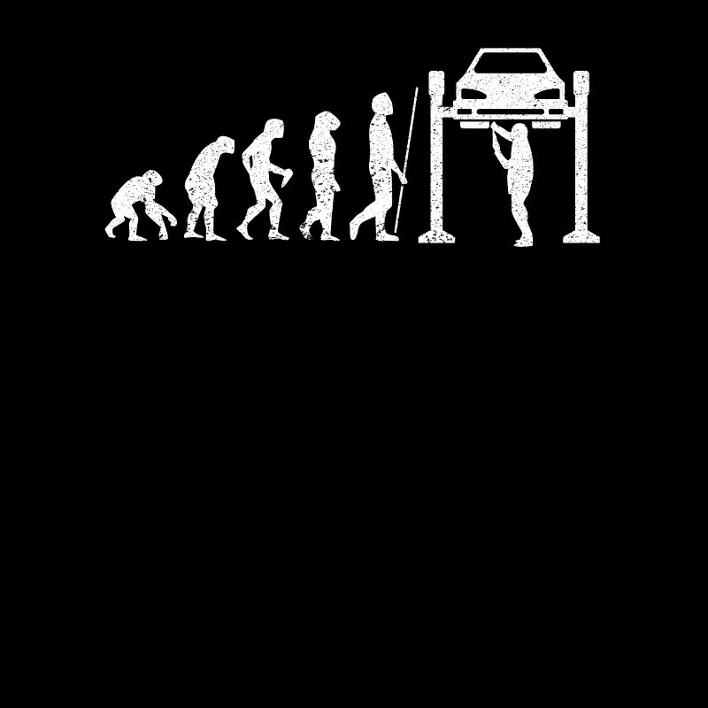 Mechaniker T Shirt Sprüche Geschenk KFZ Evolution