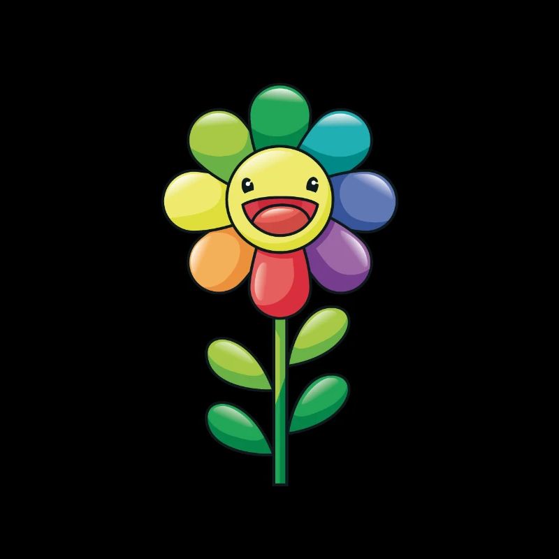 Bunte Blume Sonnenblume Regenbogen Farben Kinder