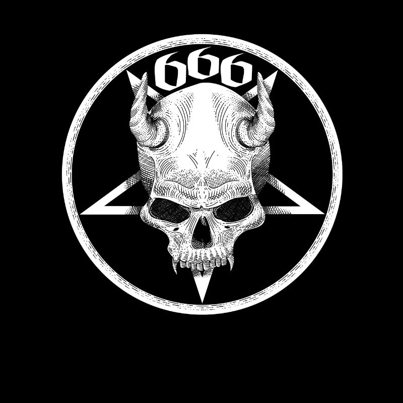 666 Satan Devil Gothic Pentagram Satanism