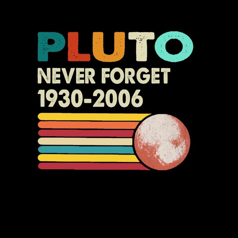 Never Forget Pluto Retro Style Funny Space Science