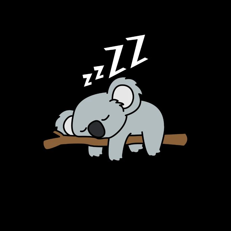 Tired lazy koala sleeping on a branch