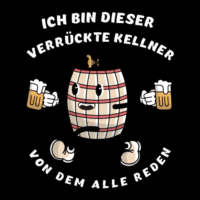 Kellner lustiger Spruch Geschenk-Idee verrückter