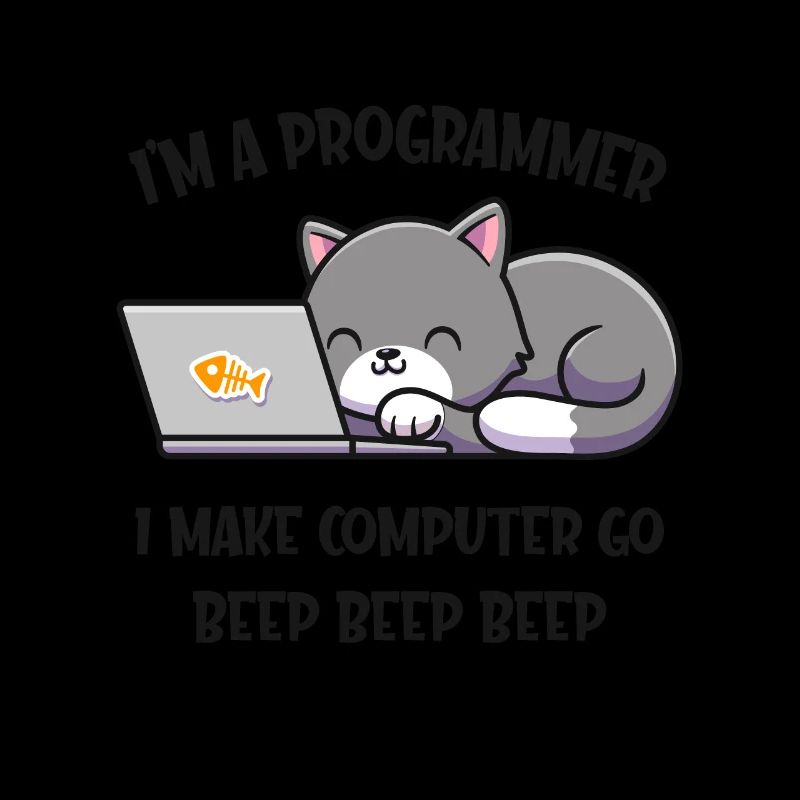 Computer Katze Programmierer lustiges Informatiker