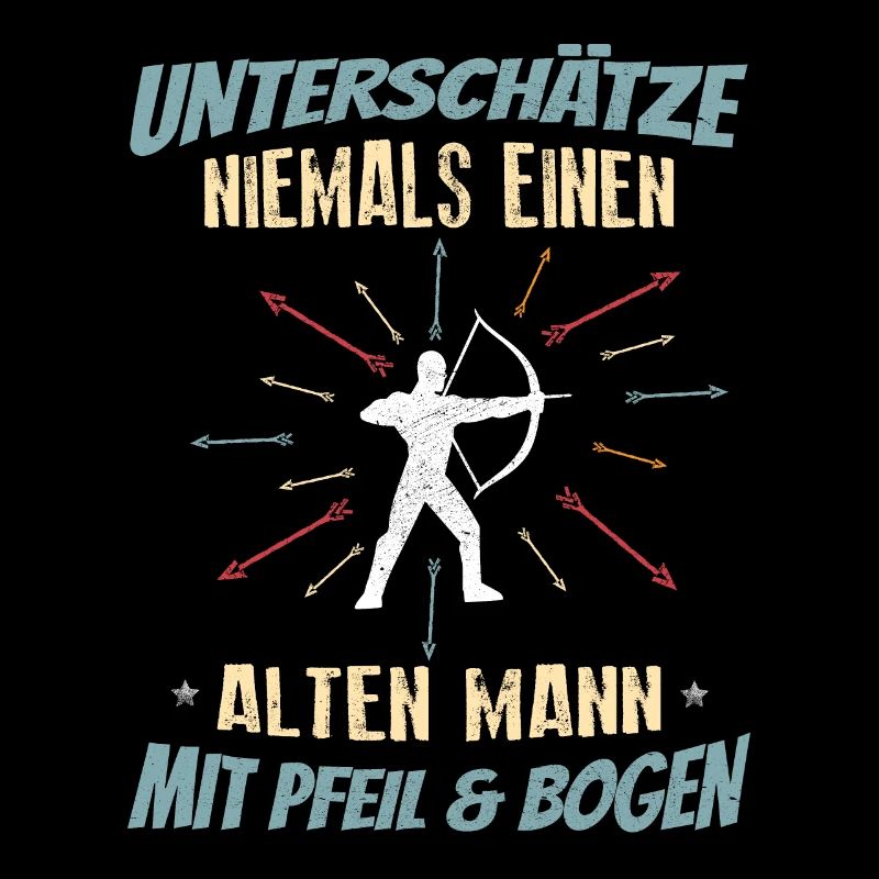 Alter Mann Bogenschütze Bogenschießen Pfeil Bogen