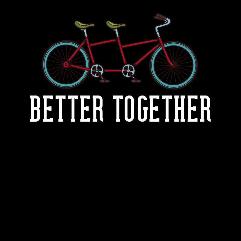 Cyclisme tandem cyclistes à deux roues