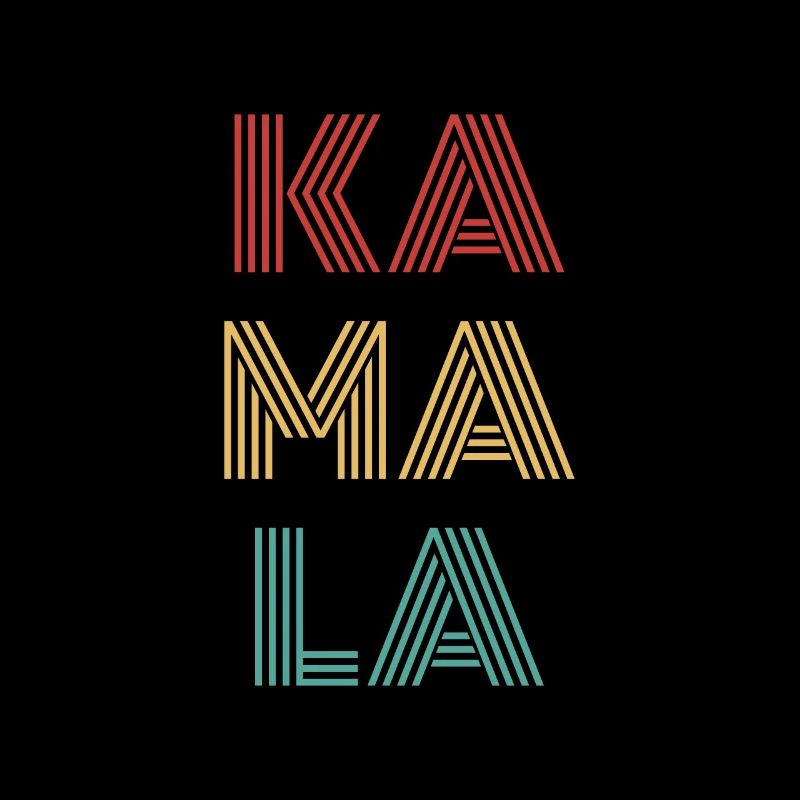 Kamala Harris retro typography