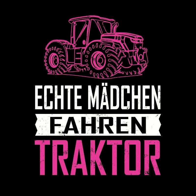 Echte Mädchen fahren Traktor