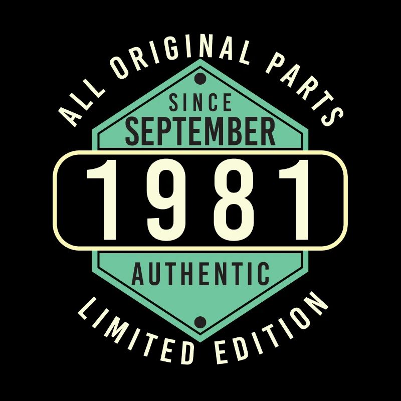1981 Im September Retro Geschenk
