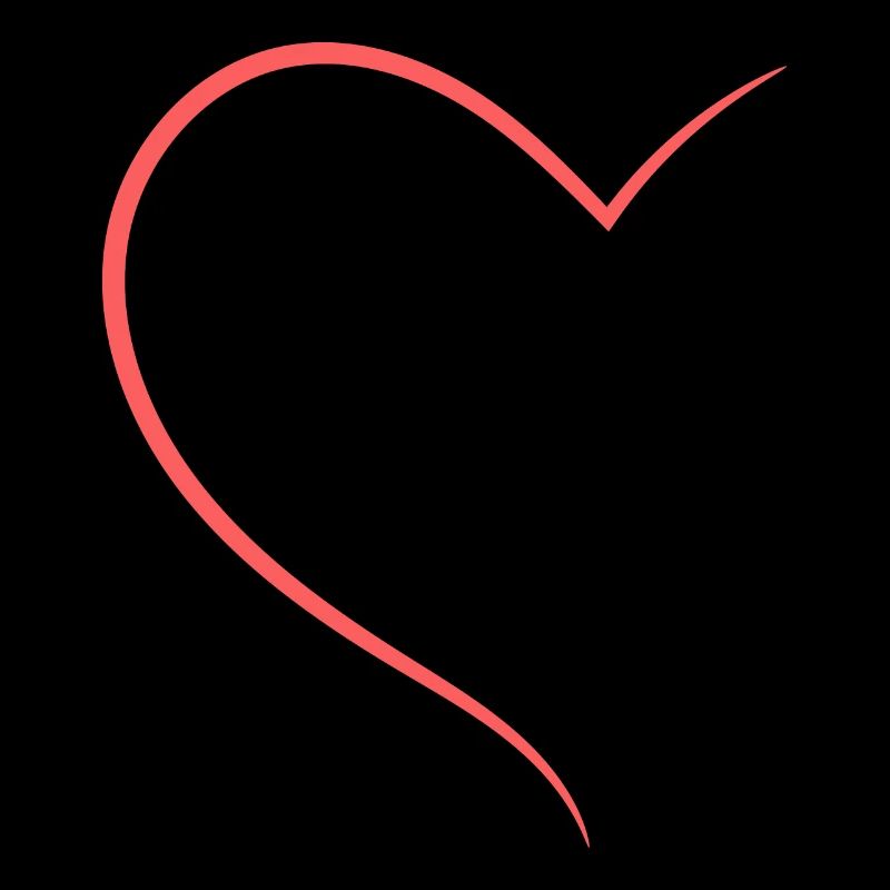 Half Heart Orange Design