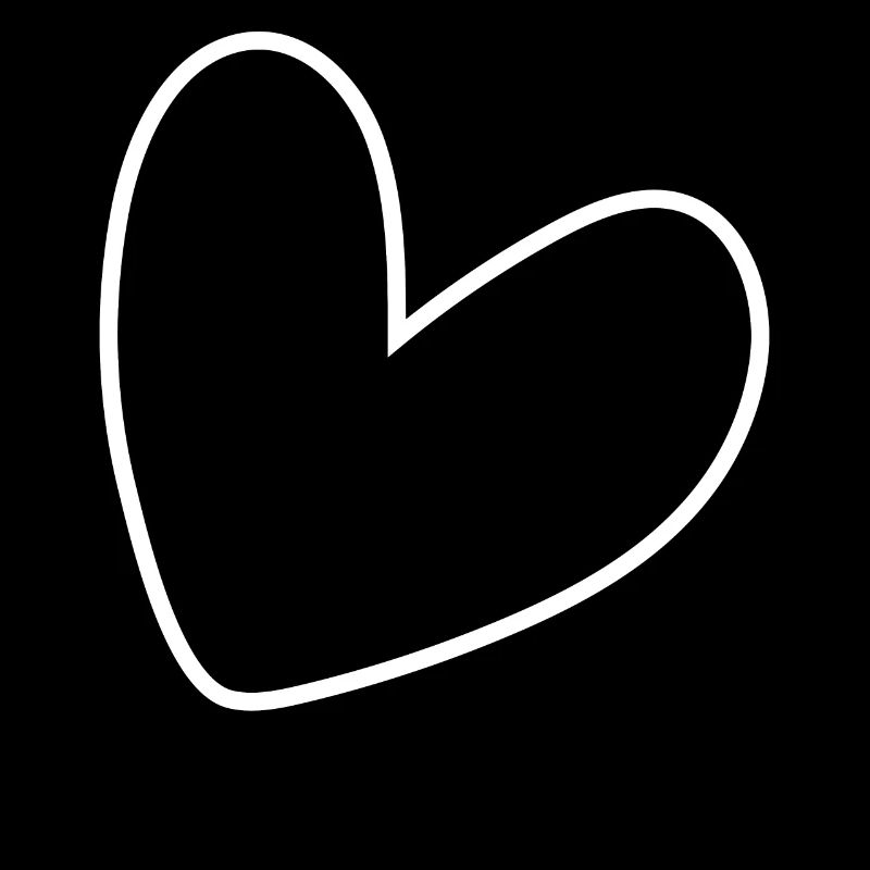 Einfaches Weisses Herz