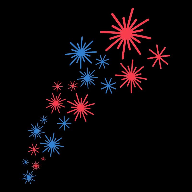 Starry sky in blue and red