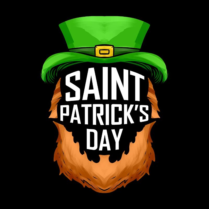 Logo barbe-rouge et chapeau vert pour la Saint-Patrick