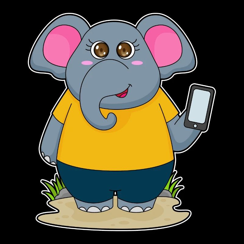 Elefant mit Handy