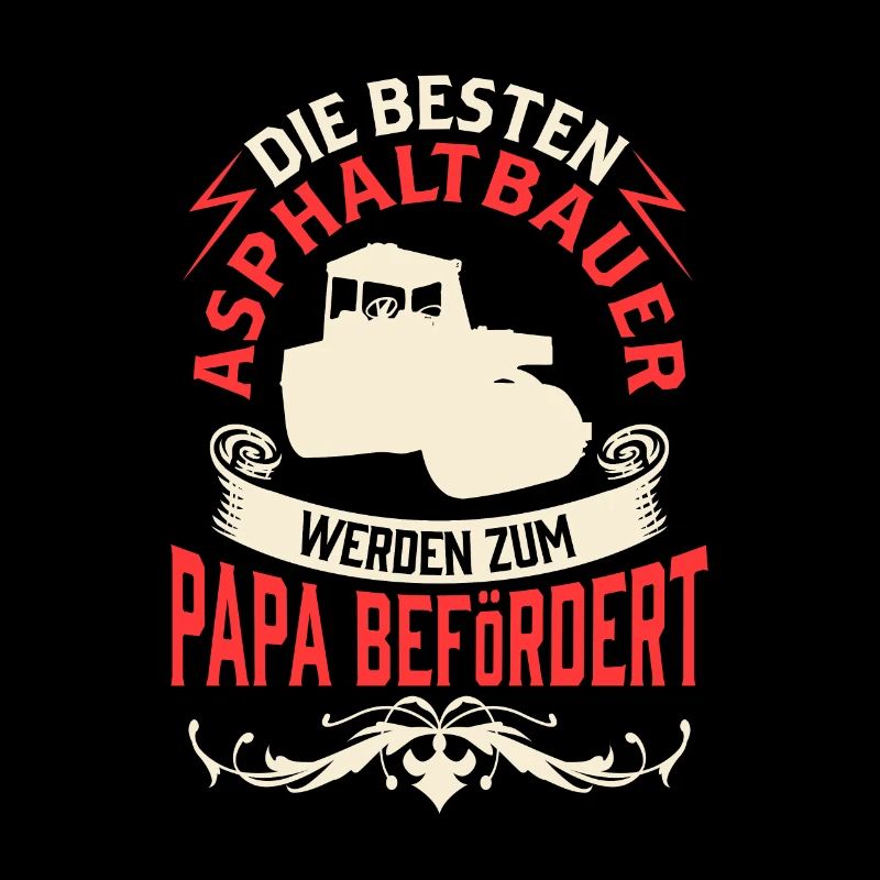 Asphalt builder to dad transports asphalter