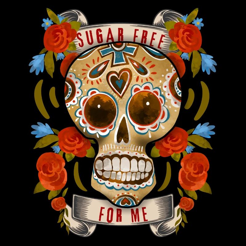 Sugar-Skull, funny sugar skull Sugar-Free