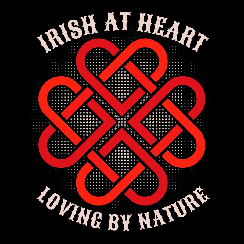 Irish knot, Celtic, heart mandala, saying