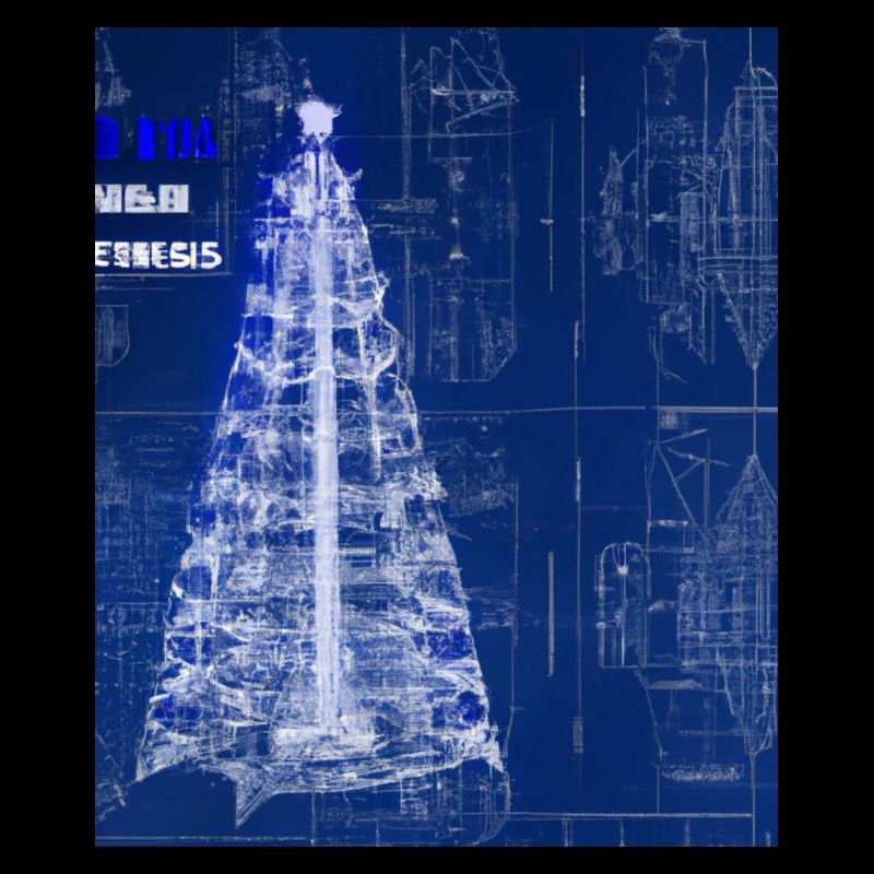 Christmas Christmas Tree Schematic Blueprint