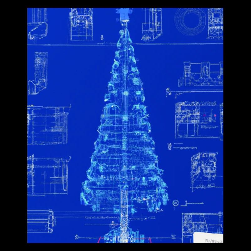 Christmas Christmas Tree Schematic Blueprint