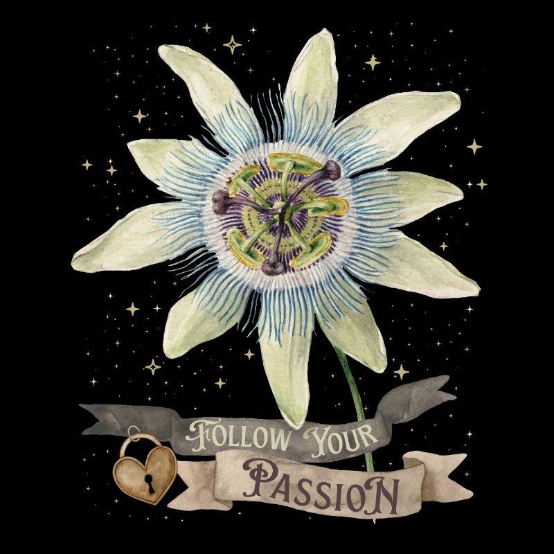 Passiflore, Illustration botanique vintage