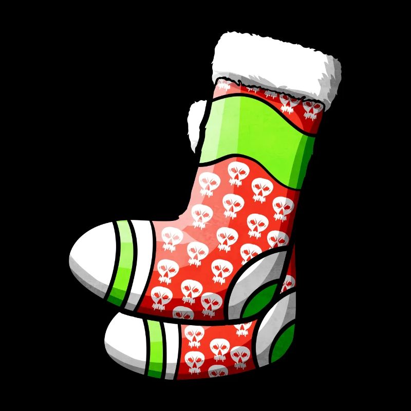Chimney Socks With Little Skulls For A Dark