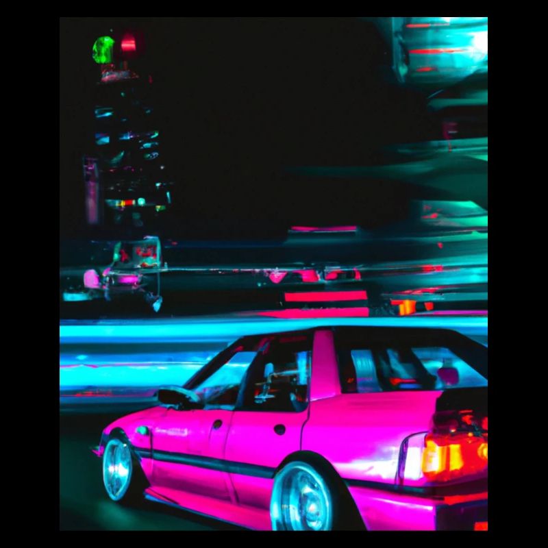 Vaporwave Esthétique Synthwave Car