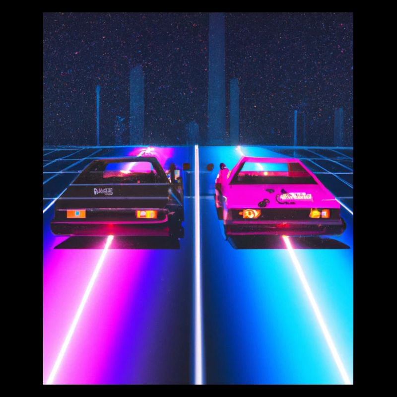 Vaporwave Esthétique Synthwave Car