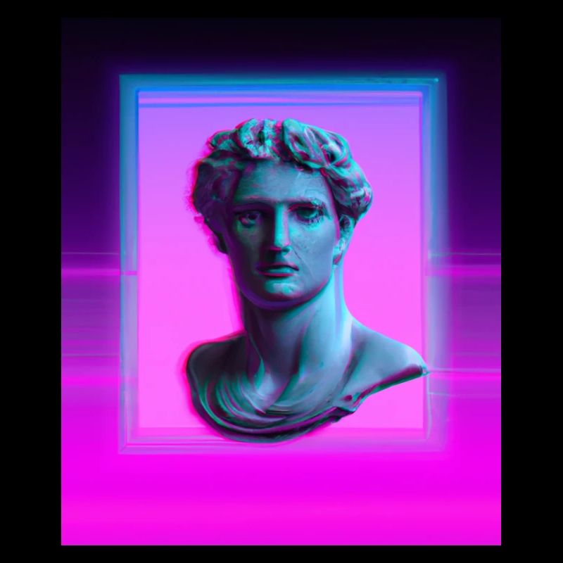 Vaporwave Statue Buste romain