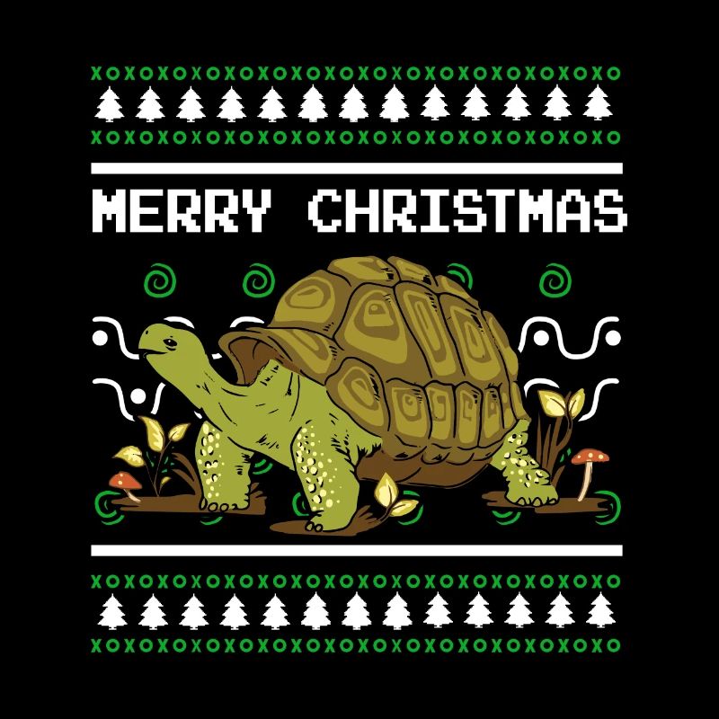 Pull de Noël moche Tortue de Noël