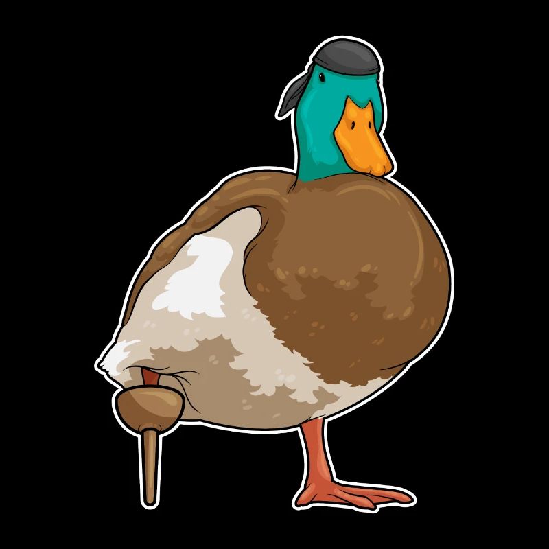 Canard Pirate Jambe de bois