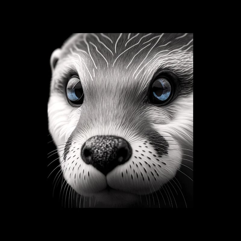 Conception de loutre à la mode Loutre de mer cool avec bleu
