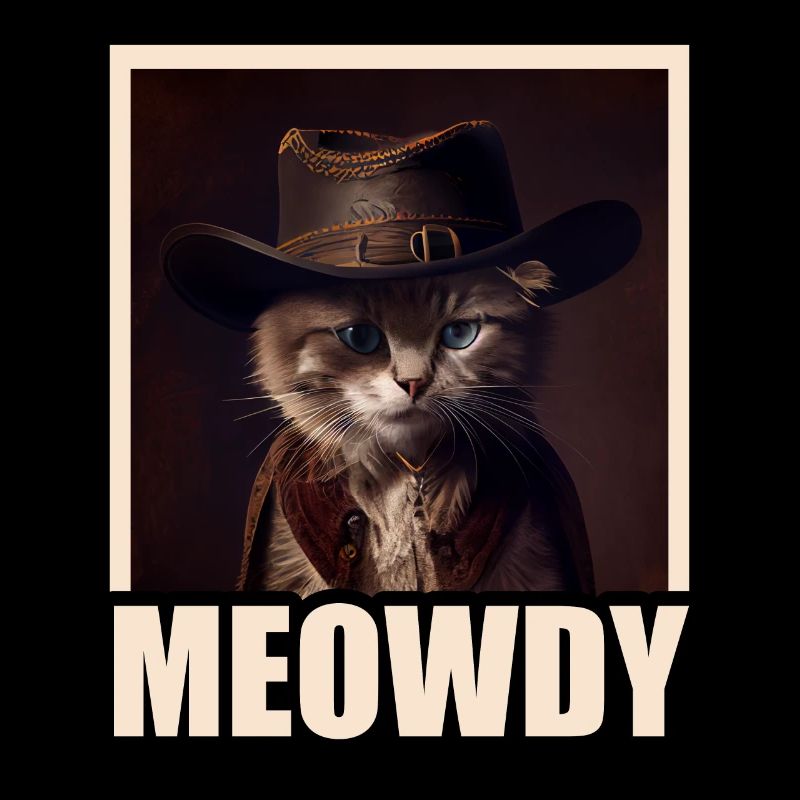 Meowdy Funny cat Meme for Cat Lovers