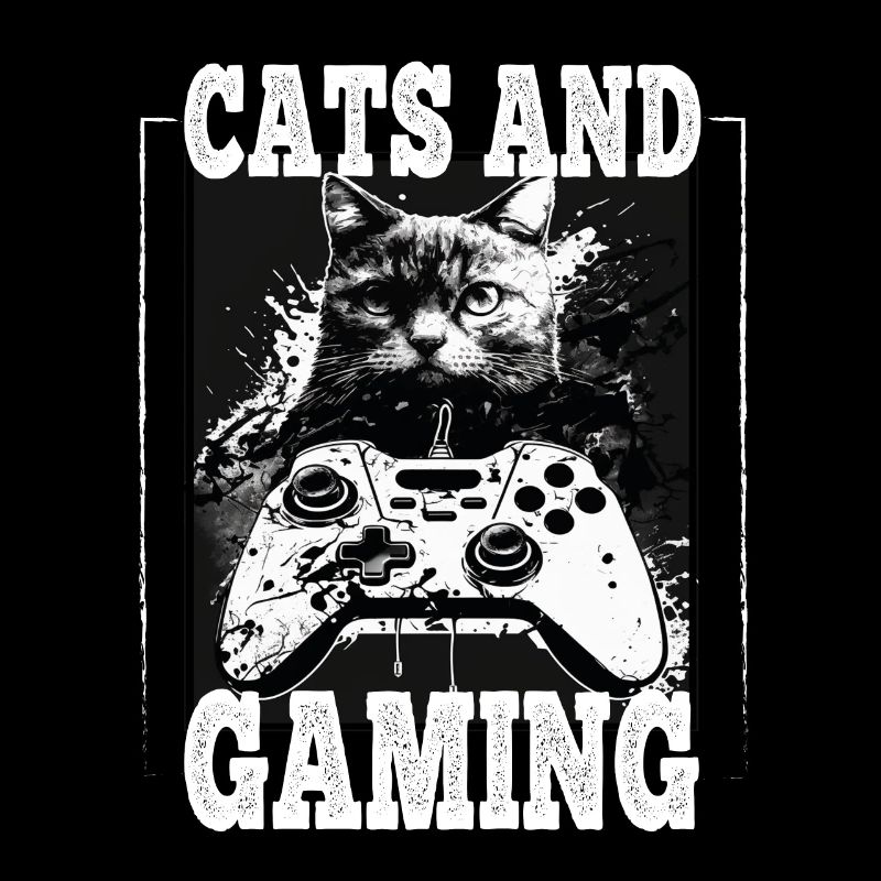Cats and Gaming Cat Kitten Controller Gaming
