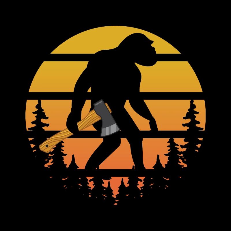 Retro Sasquatch Axe Throwing For Axe Thrower