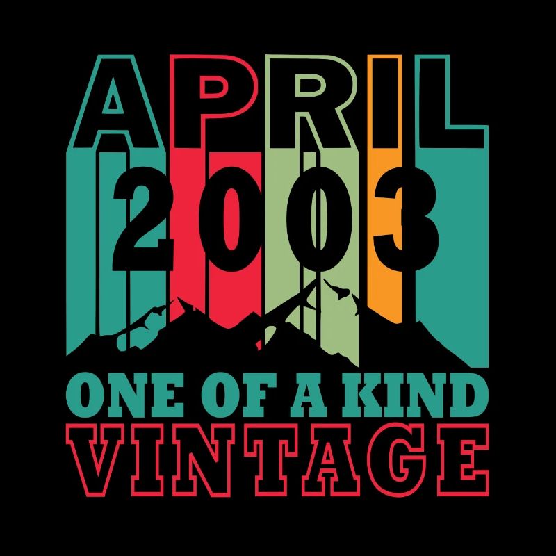 Mois de naissance Avril 2003 Vintage Rétro