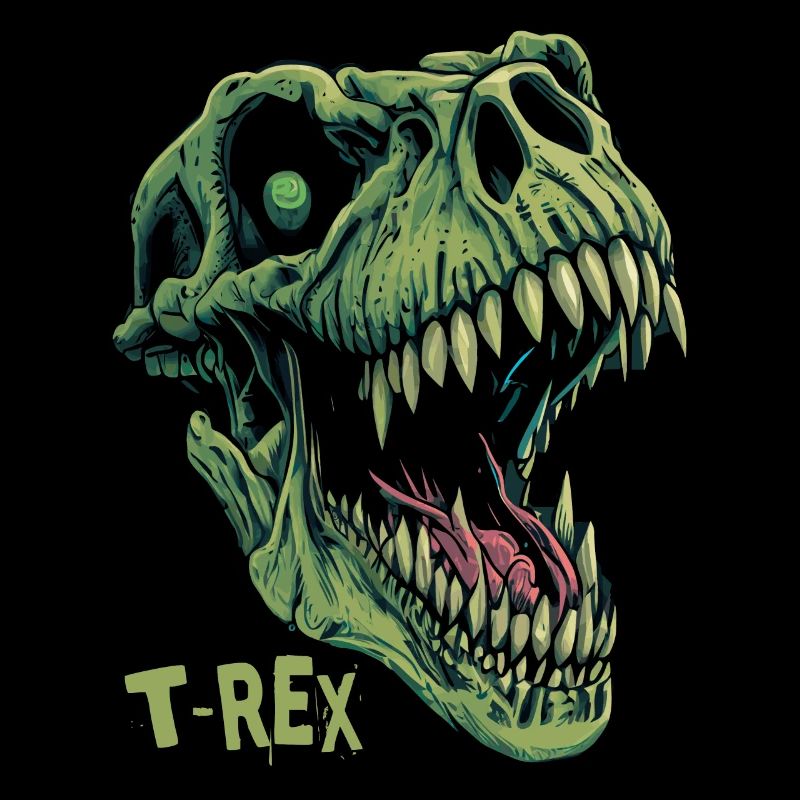Green T-Rex Head Roaring Dinosaur