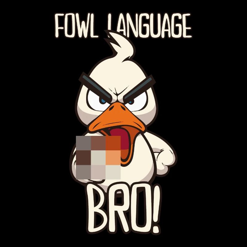 Fowl Language Drôle de canard avec un doigt d’honneur