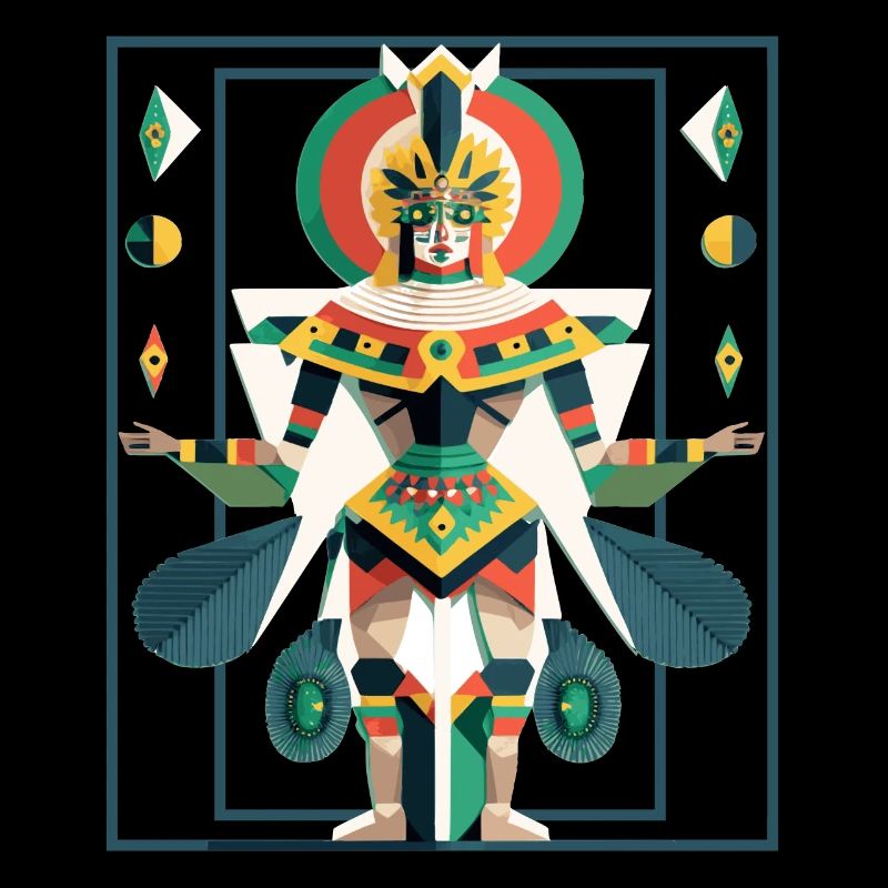 Ancient Aztec Deity Tialoc Maya Inca Mythology