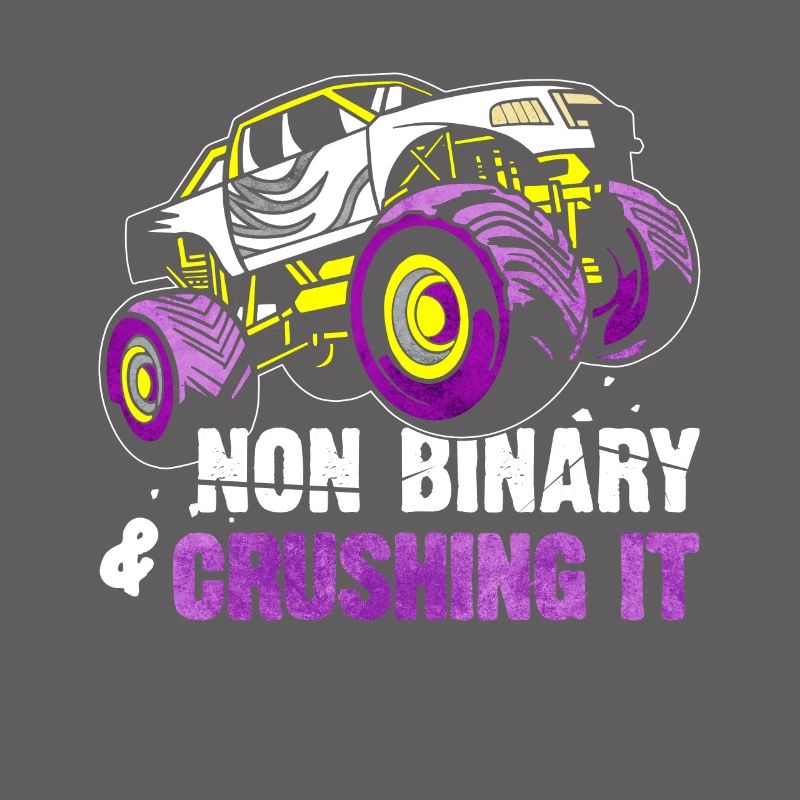 Non-Binary Pride Flag Monster Truck