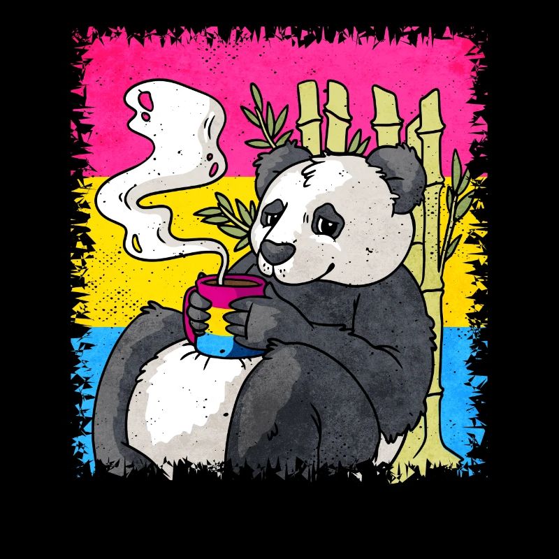 Pansexual Pride Pan Flag Panda Café Sublte LG