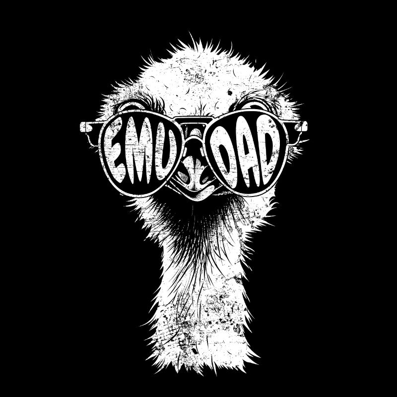 Emu Dad Funny Ostrich Head Ratite Gift