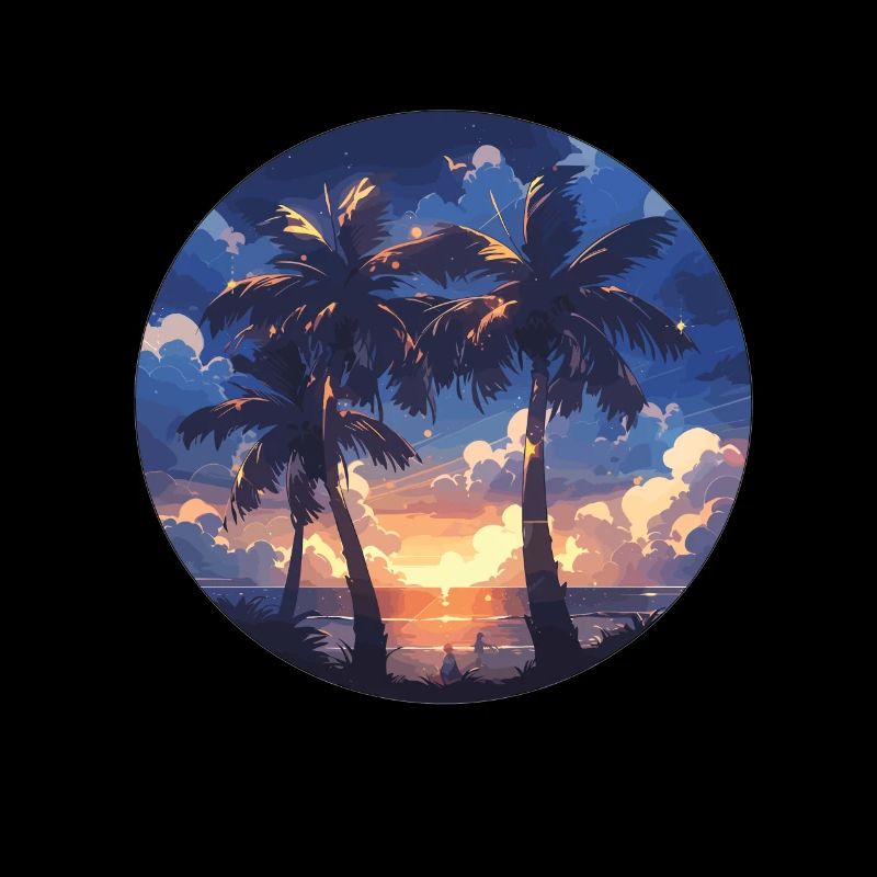 Palm tree palm tree palm tree sunset palm beach