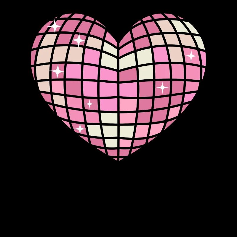 Danish Pastel Aesthetics Heart Disco Ball
